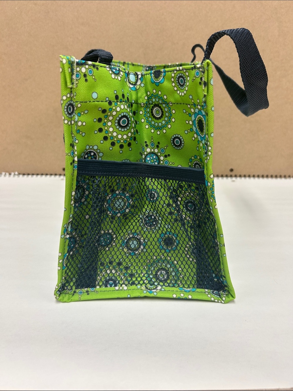 thirty-one Lime Green Circular Print Tote with Black Handles - Picture 2 of 7